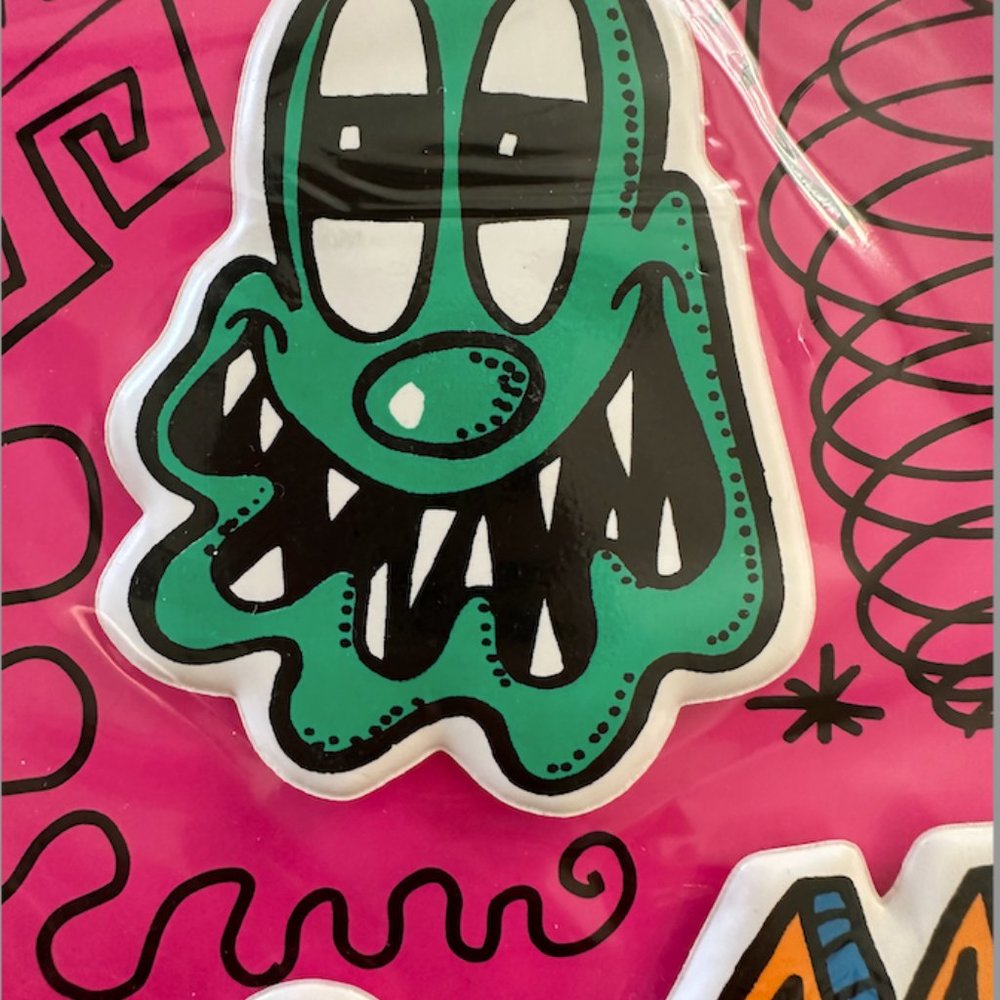 "Kenny Scharf Weird Magnets", 1990's, 6-Pack, Scharf Shack, Original Sealed Pack - Picture 4 of 5